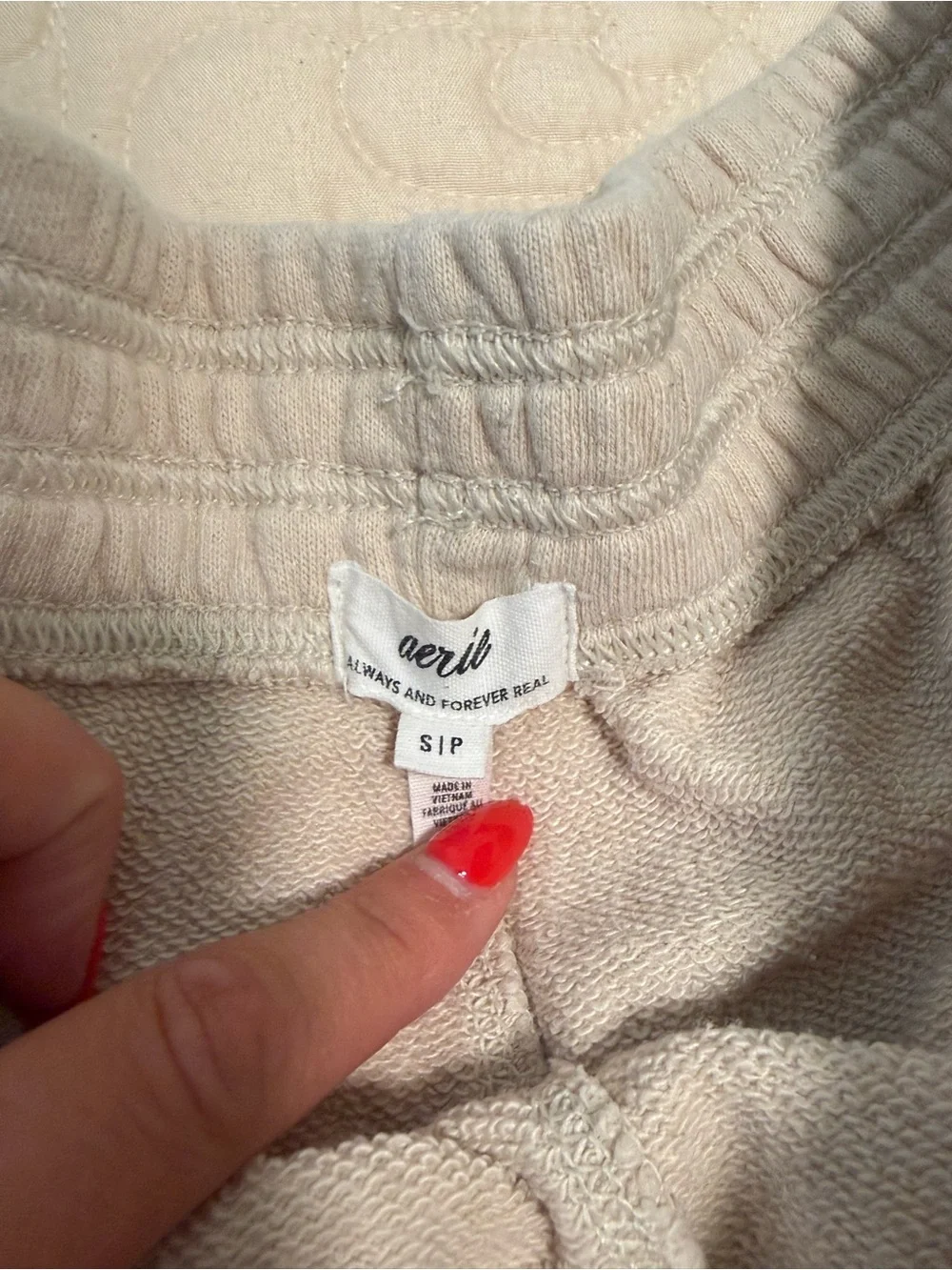 aerie High-Waist Light Gray Lounge Shorts